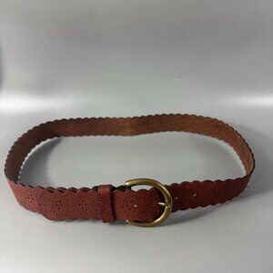 Fossil Brown Leather Cut Out Women's Belt